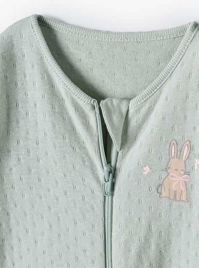 Pack of 3 Juniors Cotton Round Neck Long Sleeve Sleepsuit with Zip Closure-baby-girls-clothing-nightwear-sleepsuits-image-6