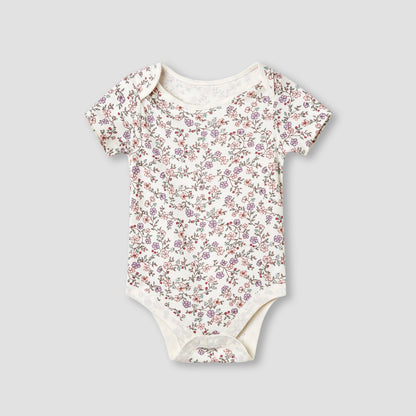 Juniors Assorted Bodysuit with Short Sleeves and Button Closure - Set of 3