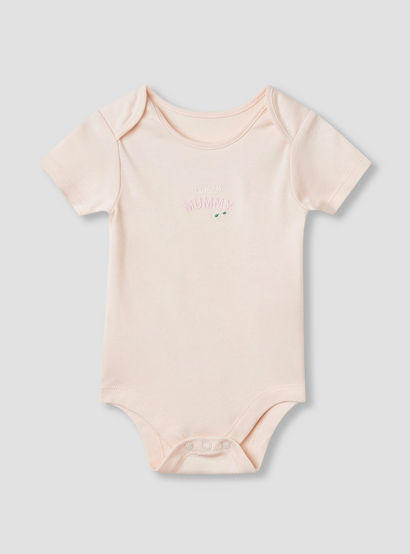 Juniors Assorted Bodysuit with Short Sleeves and Button Closure - Set of 3-baby-girls-clothing-bodysuits-image-3