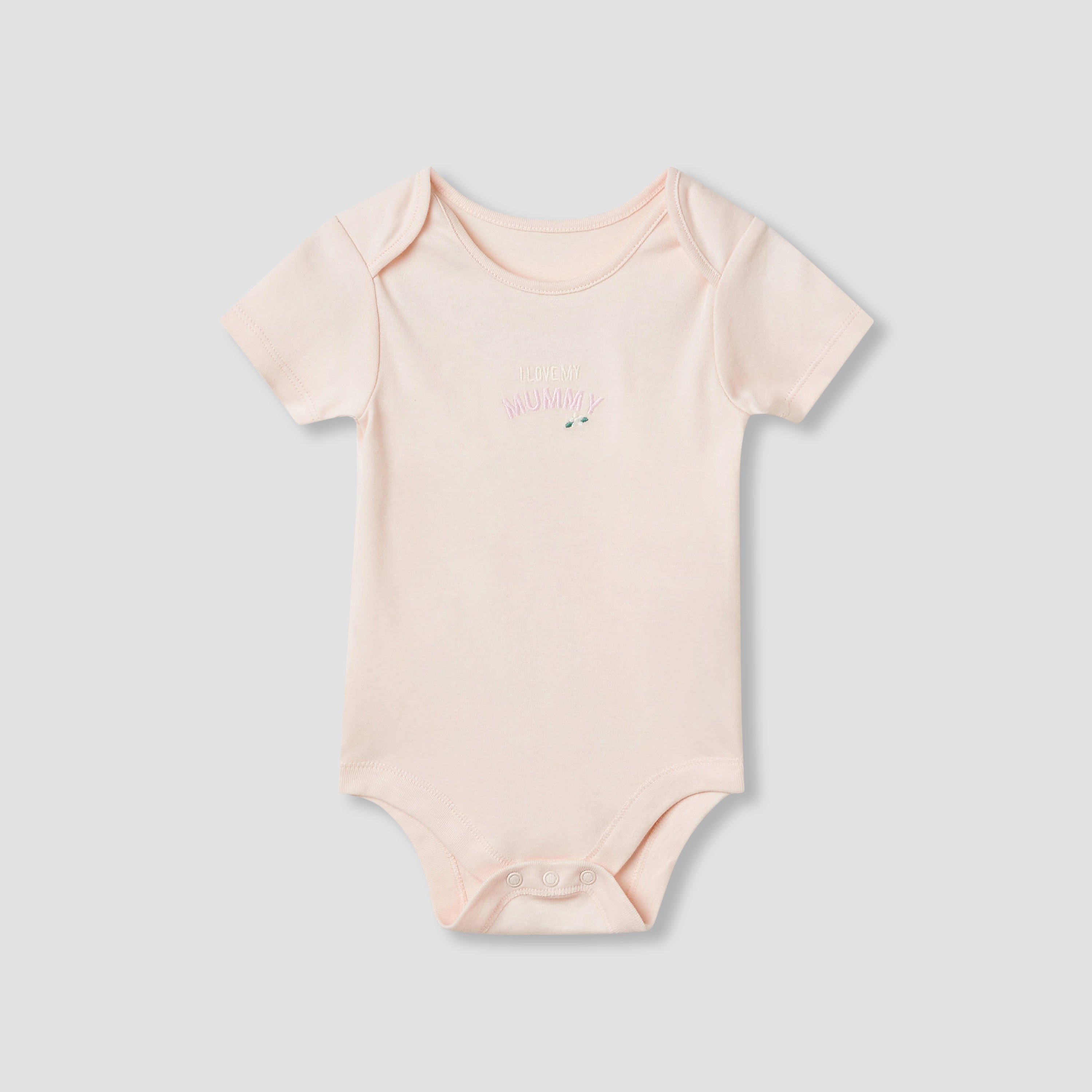 Juniors Assorted Bodysuit with Short Sleeves and Button Closure - Set of 3