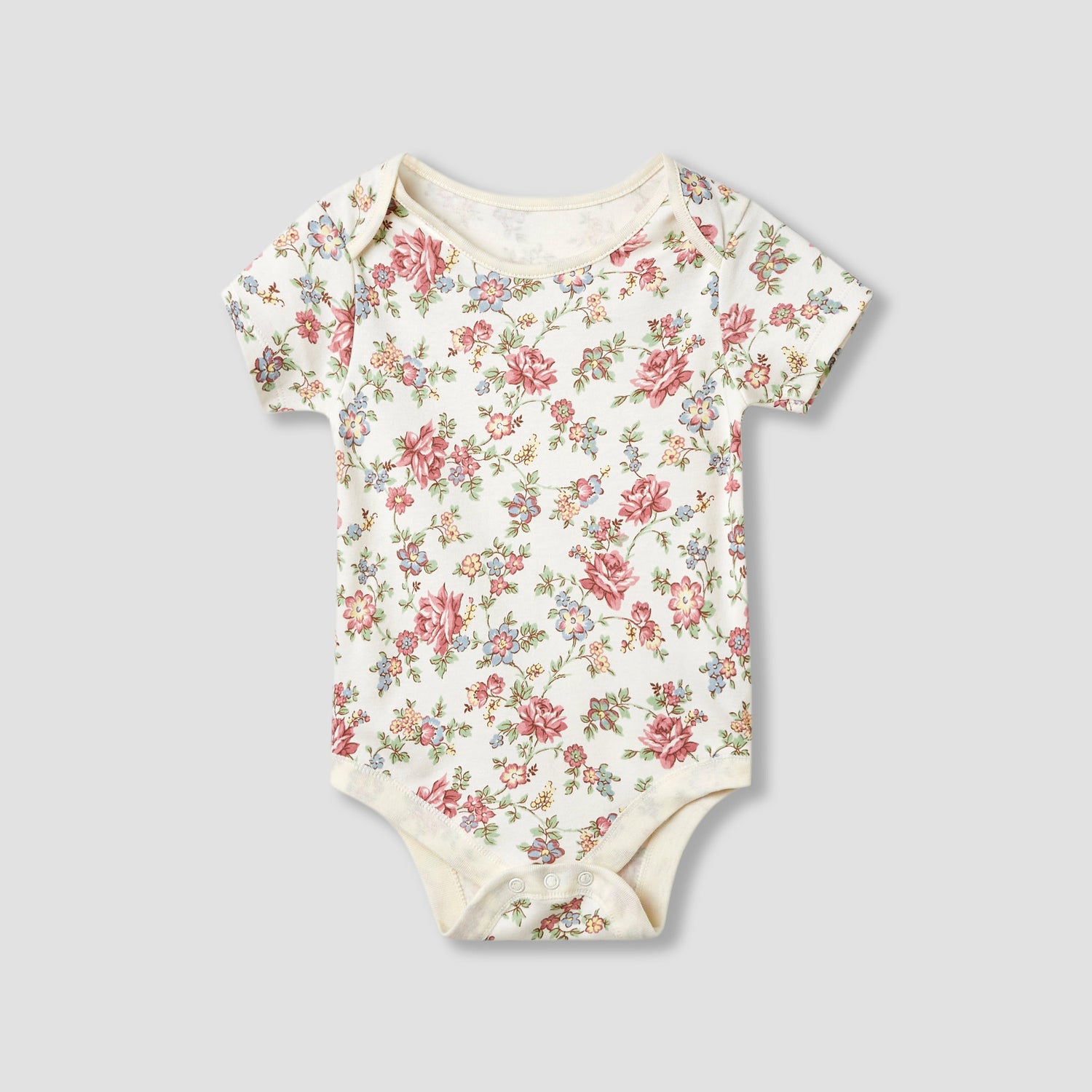 Juniors Assorted Bodysuit with Short Sleeves and Button Closure - Set of 3