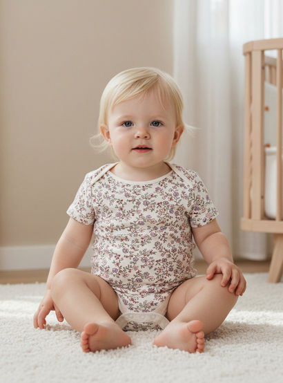 Juniors Assorted Bodysuit with Short Sleeves and Button Closure - Set of 3-baby-girls-clothing-bodysuits-image-7