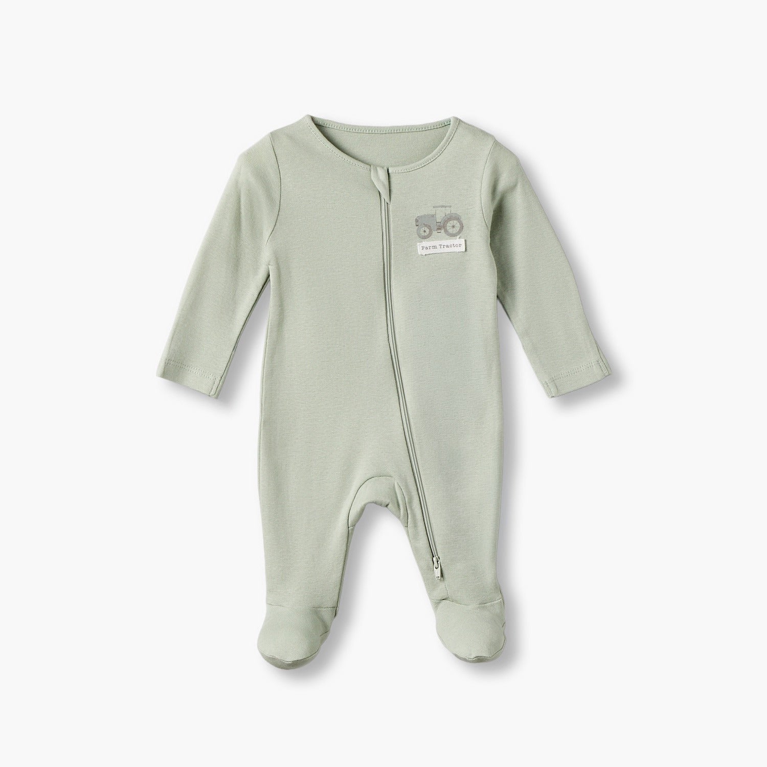 Pack of 3 Juniors Cotton Round Neck Long Sleeves Sleepsuit with Farmyard Print