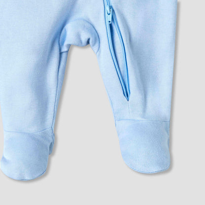 Pack of 3 Juniors Organic Cotton Crew Neck Long Sleeves Sleepsuit with Floral Print
