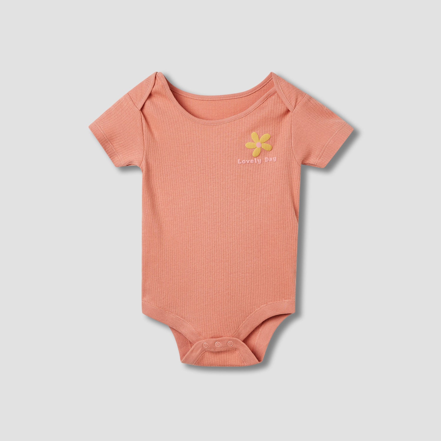 Juniors Assorted Bodysuit with Short Sleeves and Button Closure - Set of 3