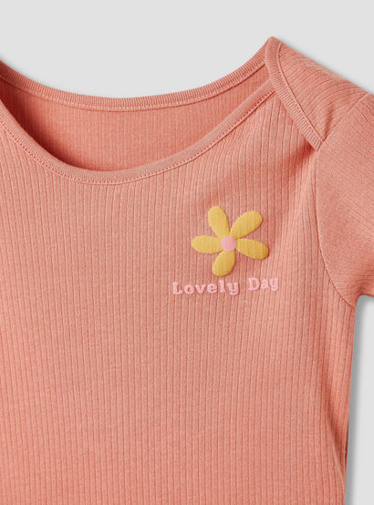 Juniors Assorted Bodysuit with Short Sleeves and Button Closure - Set of 3-baby-girls-clothing-bodysuits-image-5