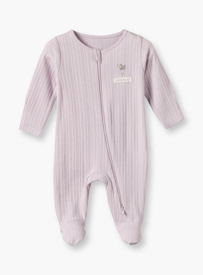 Pack of 3 Juniors Cotton Crew Neck Long Sleeves Sleepsuit with Fairy Print-baby-girls-clothing-nightwear-sleepsuits-image-2