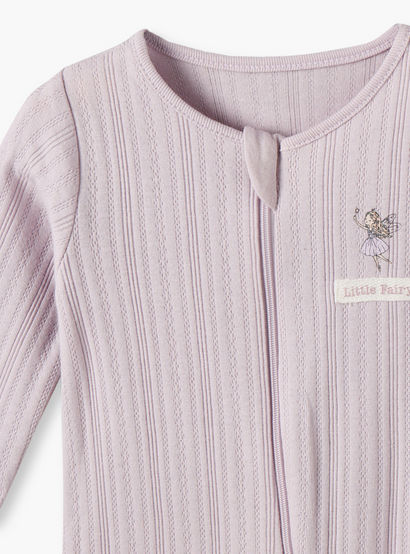 Pack of 3 Juniors Cotton Crew Neck Long Sleeves Sleepsuit with Fairy Print-baby-girls-clothing-nightwear-sleepsuits-image-6