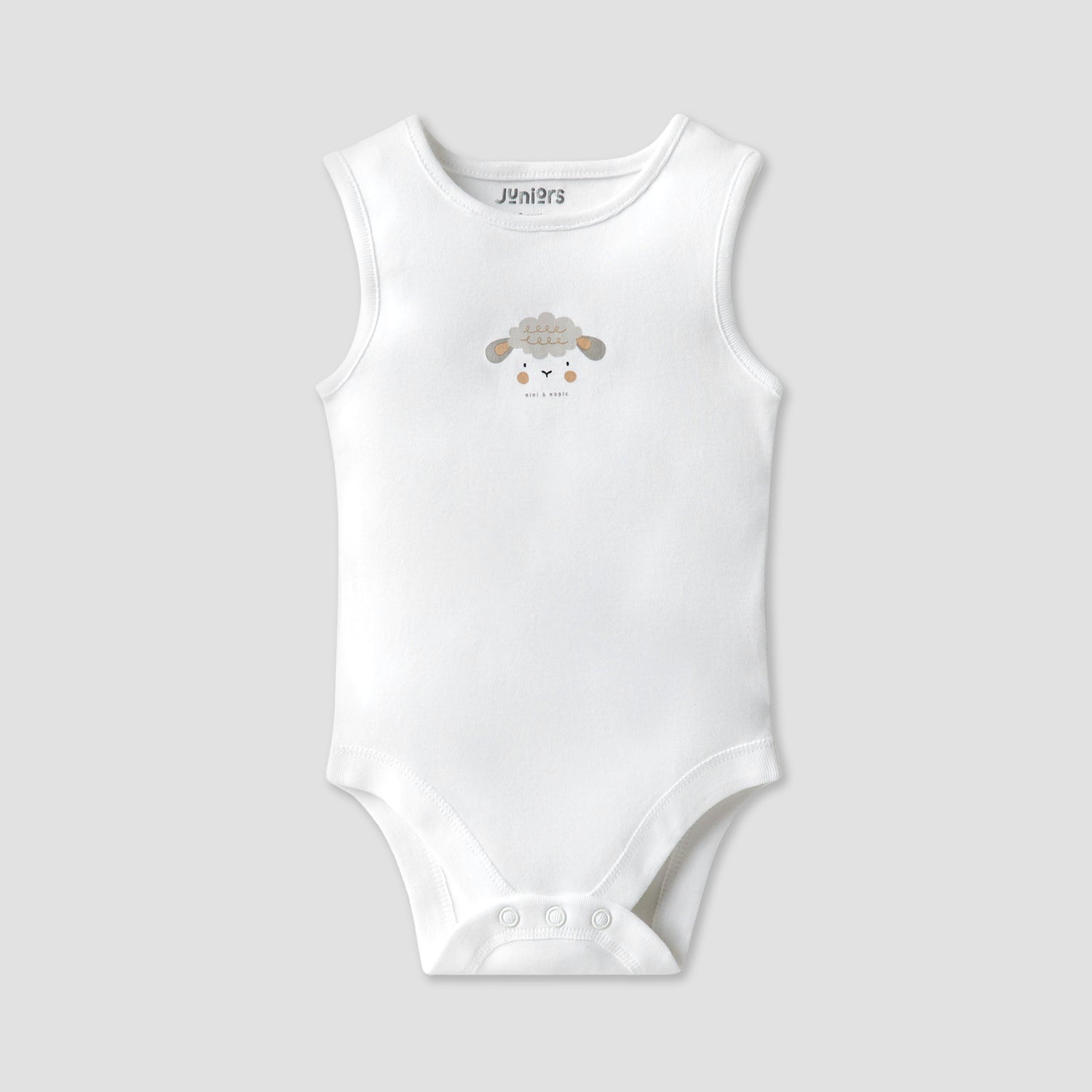 Juniors Printed Sleeveless Bodysuit with Button Closure - Set of 7