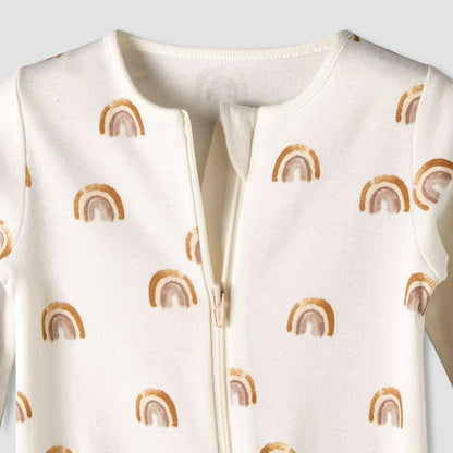 Pack of 3 Juniors Organic Cotton Round Neck Long Sleeves Sleepsuit with Print