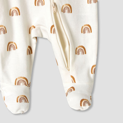 Pack of 3 Juniors Organic Cotton Round Neck Long Sleeves Sleepsuit with Print