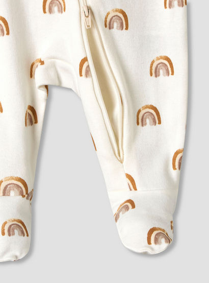 Pack of 3 Juniors Organic Cotton Round Neck Long Sleeves Sleepsuit with Print-baby-boys-clothing-nightwear-sleepsuits-image-6
