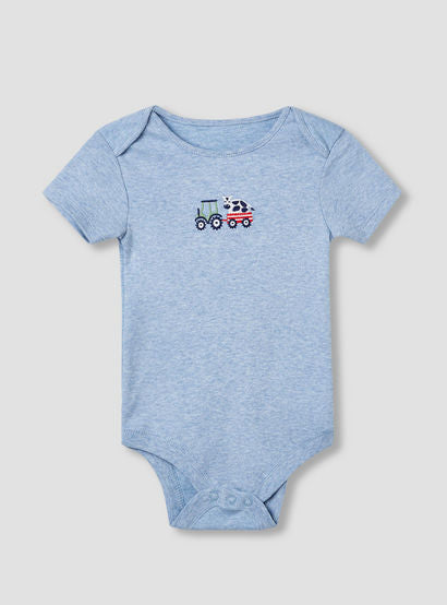 Juniors Farm Print Bodysuit with Short Sleeves and Button Closure - Set of 3-baby-boys-clothing-multipacks-image-2