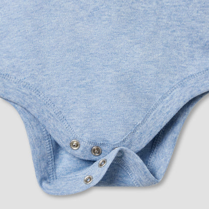 Juniors Farm Print Bodysuit with Short Sleeves and Button Closure - Set of 3