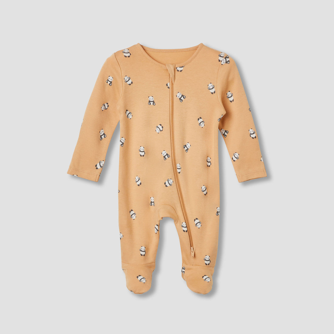 Juniors Cotton Round Neck Long Sleeves Sleepsuit with Safari Print, Set of 3