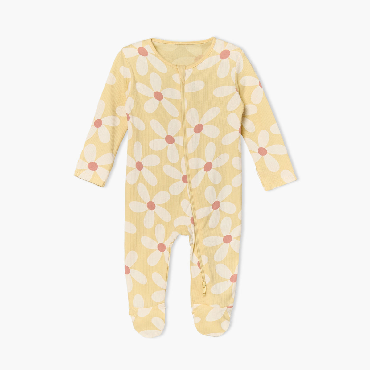 Pack of 3 Juniors Cotton Round Neck Long Sleeves Sleepsuit with Floral Print