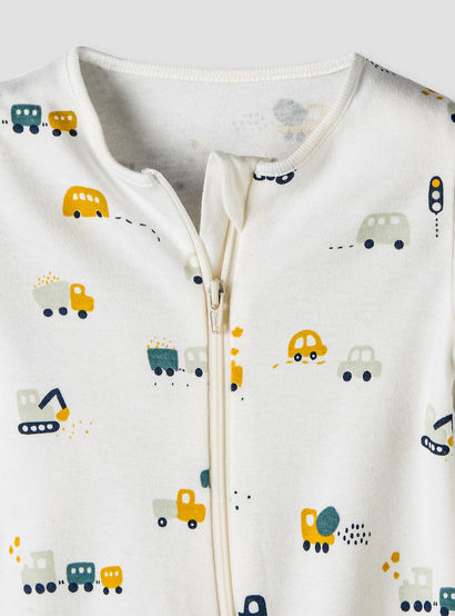 Pack of 3 Juniors Organic Cotton Round Neck Long Sleeves Sleepsuit with Print-baby-boys-clothing-nightwear-sleepsuits-image-6