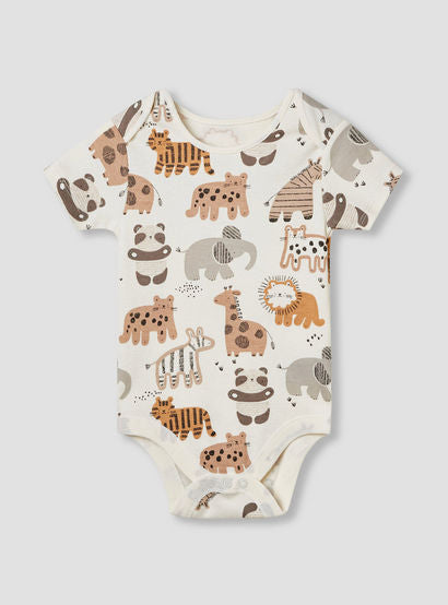 Juniors Printed Bodysuit with Short Sleeves and Button Closure - Set of 3-baby-boys-clothing-multipacks-image-4