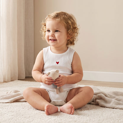 Pack of 6 Juniors Cotton Crew Neck Sleeveless Bodysuit with Assorted Print