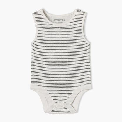 Pack of 6 Juniors Cotton Crew Neck Sleeveless Bodysuit with Assorted Print
