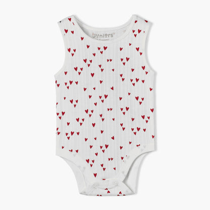 Pack of 6 Juniors Cotton Crew Neck Sleeveless Bodysuit with Assorted Print