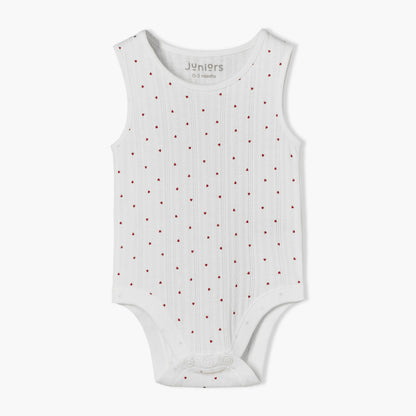 Pack of 6 Juniors Cotton Crew Neck Sleeveless Bodysuit with Assorted Print