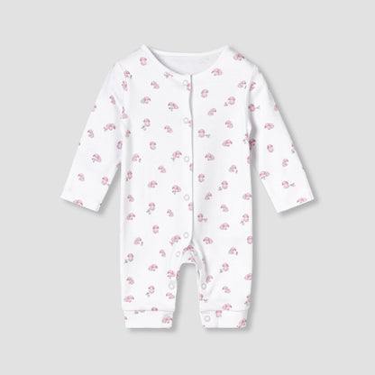 Pack of 3 Juniors Round Neck Long Sleeves Sleepsuit with Button Closure