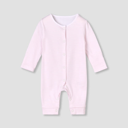 Pack of 3 Juniors Round Neck Long Sleeves Sleepsuit with Button Closure