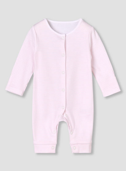 Pack of 3 Juniors Round Neck Long Sleeves Sleepsuit with Button Closure-baby-girls-clothing-nightwear-sleepsuits-image-3