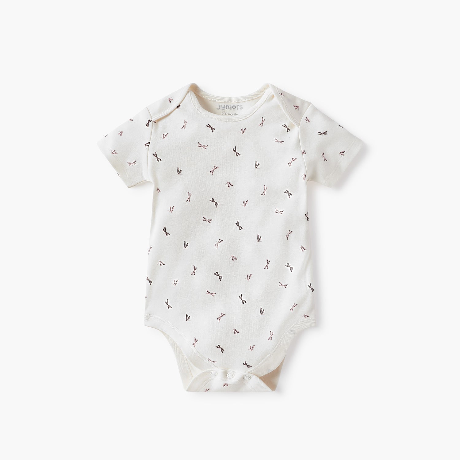 Juniors Animal Print Envelope Neck Bodysuit with Button Closure - Set of 3