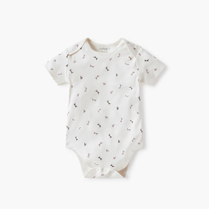 Juniors Animal Print Envelope Neck Bodysuit with Button Closure - Set of 3