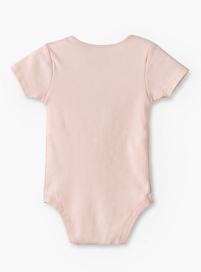 Pack of 3 Juniors Cotton Round Neck Long Sleeves Bodysuit with Short Sleeves-baby-girls-clothing-bodysuits-image-3