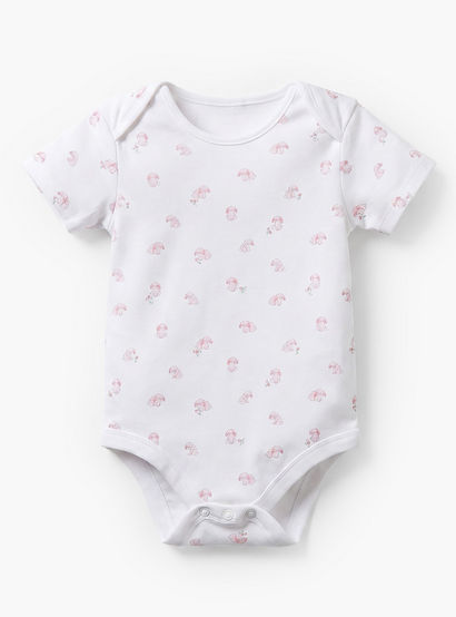 Pack of 3 Juniors Cotton Round Neck Long Sleeves Bodysuit with Short Sleeves-baby-girls-clothing-bodysuits-image-5