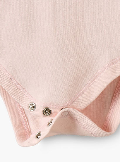 Pack of 3 Juniors Cotton Round Neck Long Sleeves Bodysuit with Short Sleeves-baby-girls-clothing-bodysuits-image-7