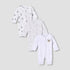 Pack of 3 Juniors Round Neck Long Sleeves Sleepsuit with Print - Grey / 12-18 mths