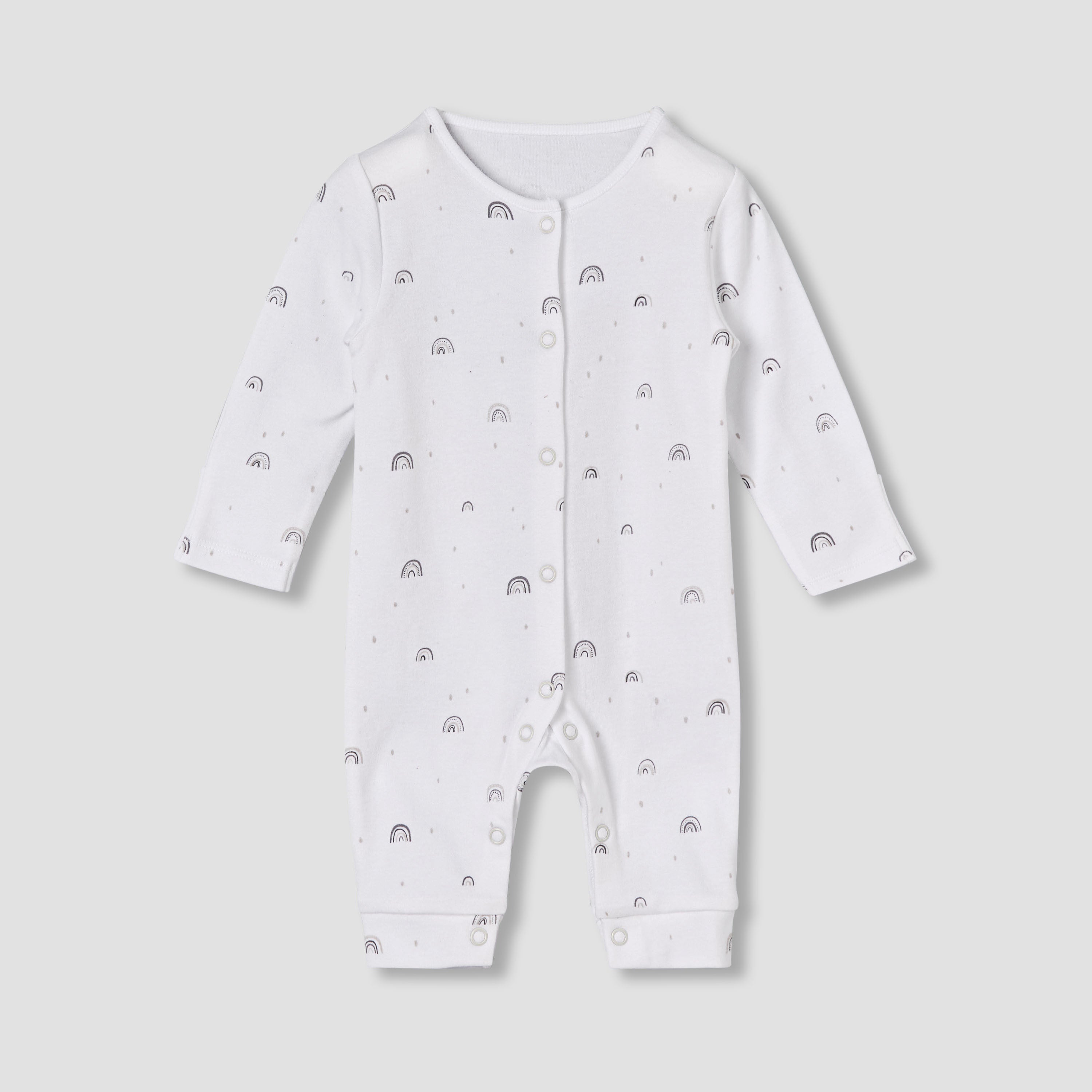 Pack of 3 Juniors Round Neck Long Sleeves Sleepsuit with Print