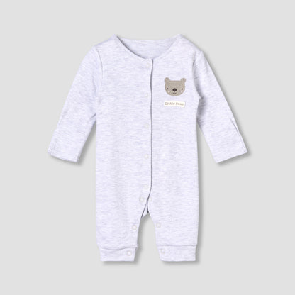 Pack of 3 Juniors Round Neck Long Sleeves Sleepsuit with Print