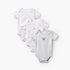 Pack of 3 Juniors Round Neck Short Sleeves Bodysuit with Snap Button Closure - Grey / 18-24 mths