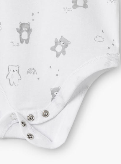 Pack of 3 Juniors Round Neck Short Sleeves Bodysuit with Snap Button Closure-baby-boys-clothing-bodysuits-image-8