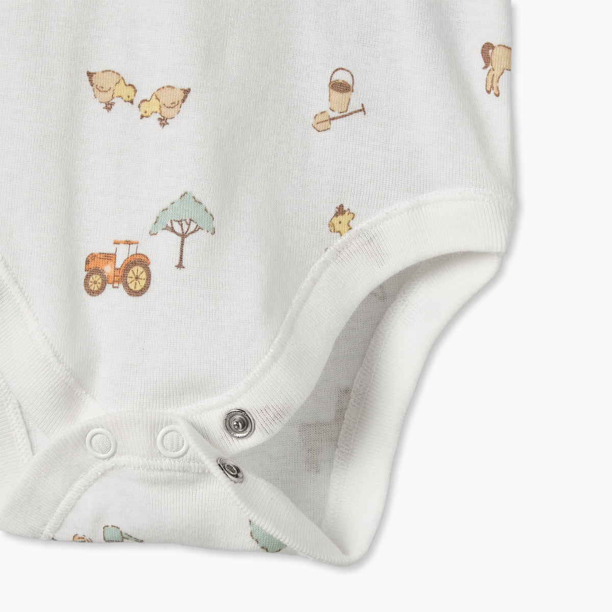 Pack of 7 Juniors Crew Neck Sleeveless Bodysuit with Farm Print