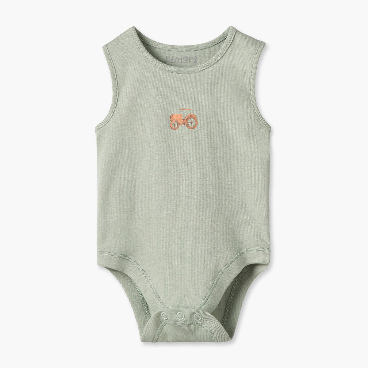 Pack of 7 Juniors Crew Neck Sleeveless Bodysuit with Farm Print