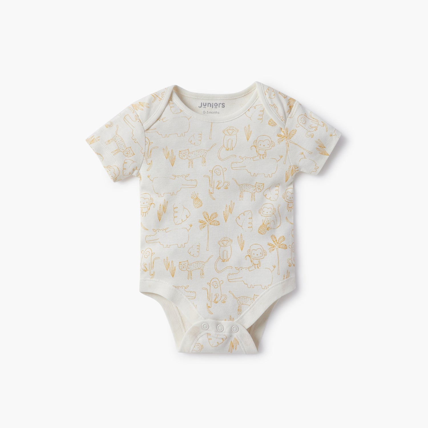 Juniors Animal Print Bodysuit with Envelope Neck - Set of 3