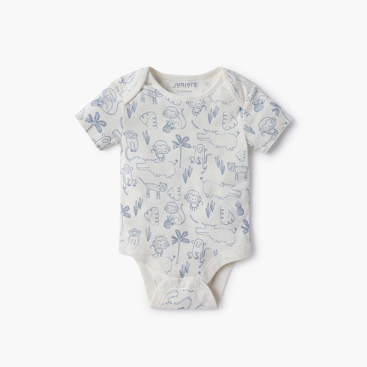 Juniors Animal Print Bodysuit with Envelope Neck - Set of 3