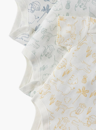 Juniors Animal Print Bodysuit with Envelope Neck - Set of 3-baby-girls-clothing-bodysuits-image-6