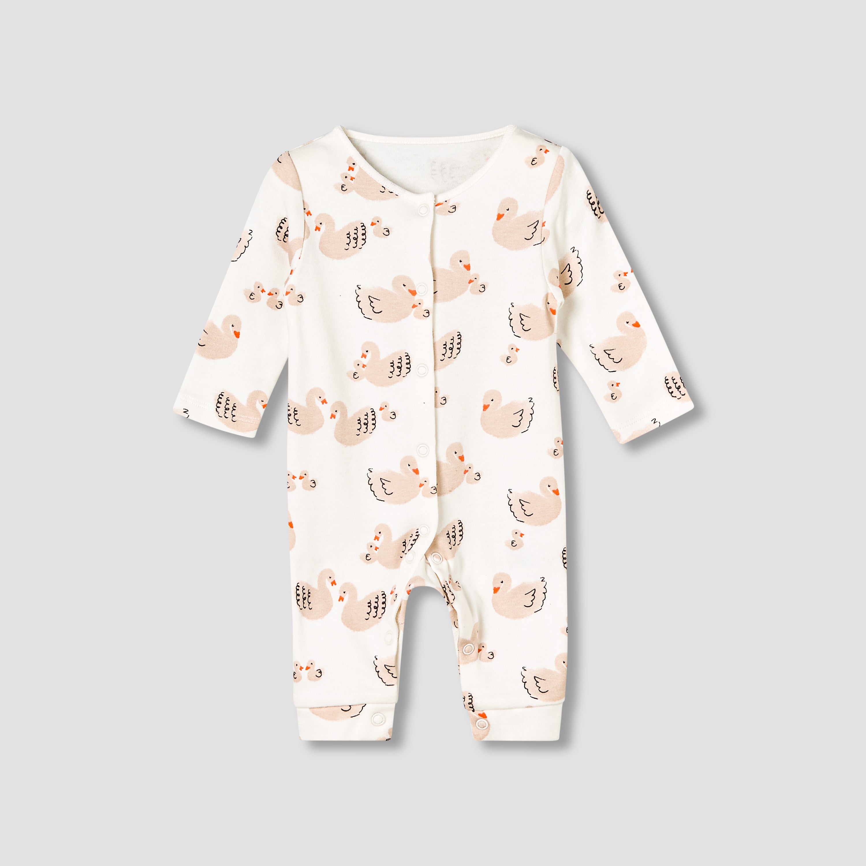 Pack of 5 Juniors Cotton Round Neck Long Sleeves Sleepsuit with Print