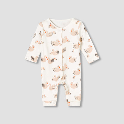Pack of 5 Juniors Cotton Round Neck Long Sleeves Sleepsuit with Print