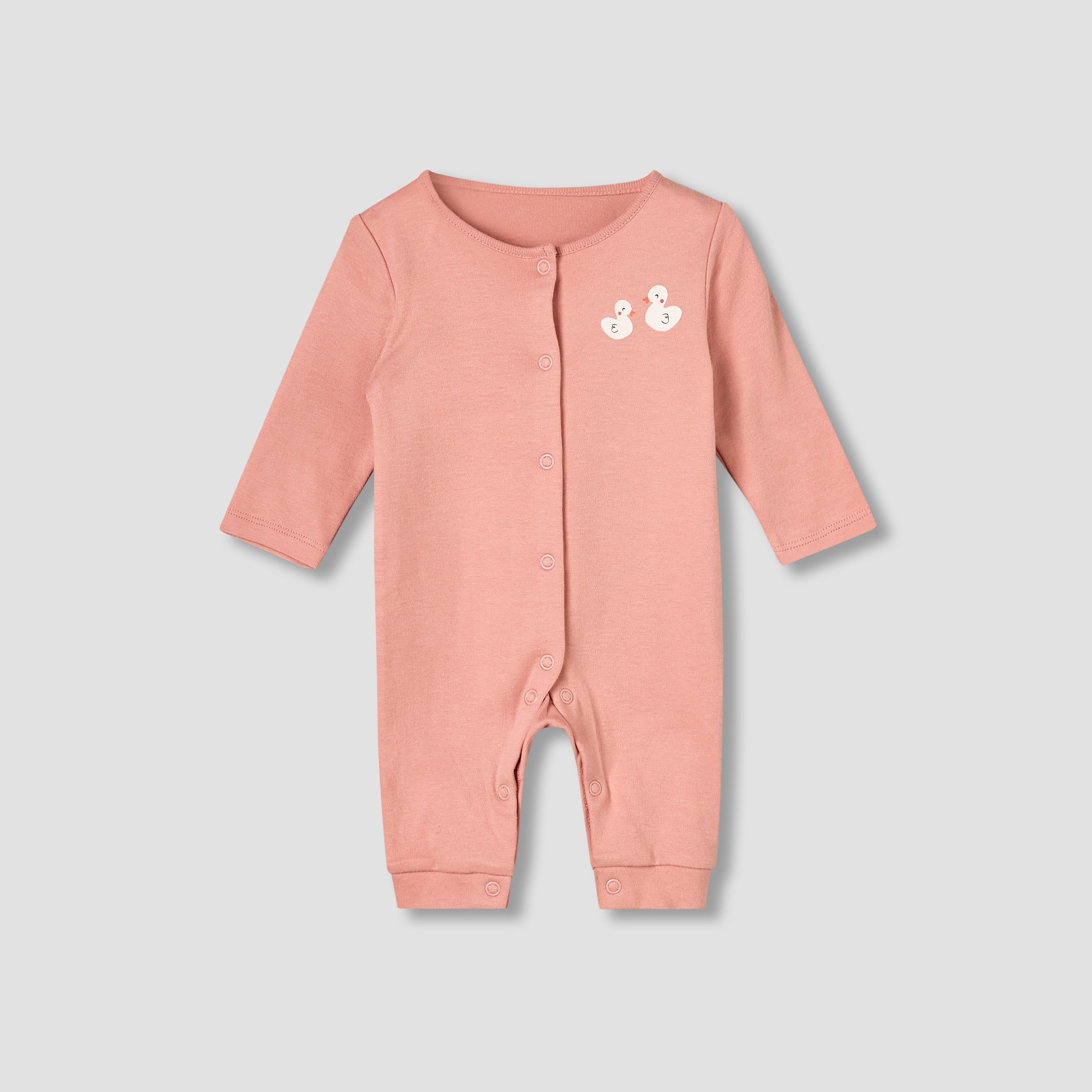 Pack of 5 Juniors Cotton Round Neck Long Sleeves Sleepsuit with Print