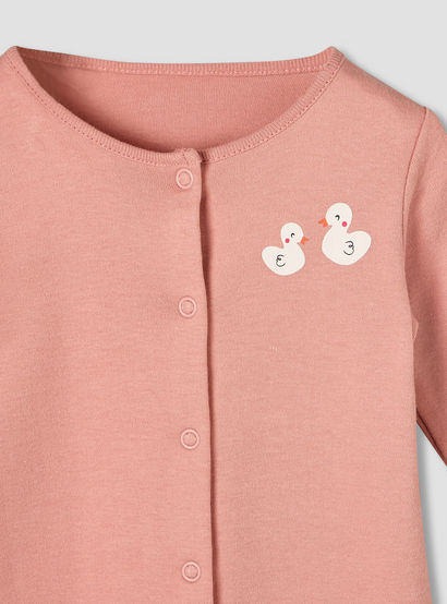 Pack of 5 Juniors Cotton Round Neck Long Sleeves Sleepsuit with Print-baby-girls-clothing-nightwear-sleepsuits-image-8