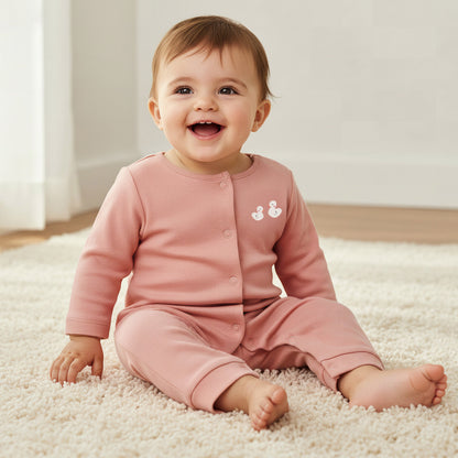 Pack of 5 Juniors Cotton Round Neck Long Sleeves Sleepsuit with Print