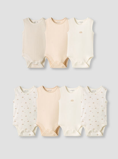 Juniors Printed Sleeveless Bodysuit - Set of 7-baby-boys-clothing-multipacks-image-1